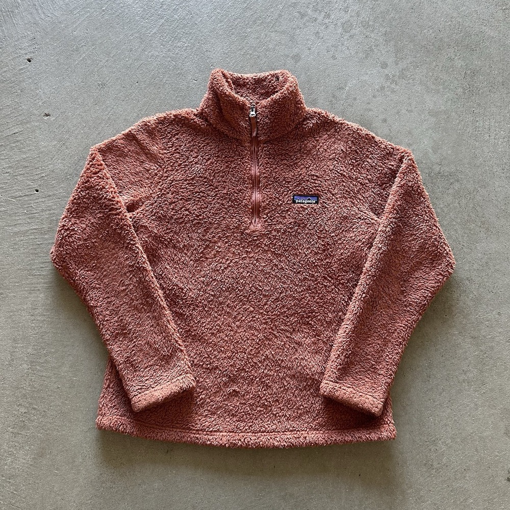 Patagonia Los Gatos Jacket Size Medium Pink 1/4 Zip Fleece Sherpa 25235sp19